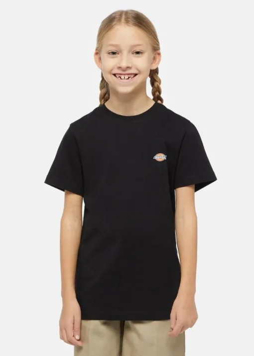 Dickies Kids T-shirt Nera con Micro Logo per Bambini