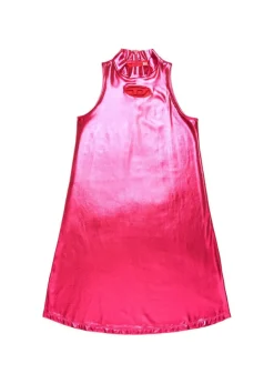 Diesel Kids Abito Fucsia Metallizzato con Oval D per Bambine