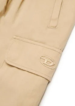 Diesel Kids Bermuda Beige con Tasche e Micro Oval D per Bambini