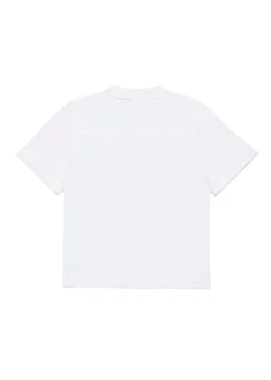 Diesel Kids Camicia Bianca Bowling con Oval D per Bambini