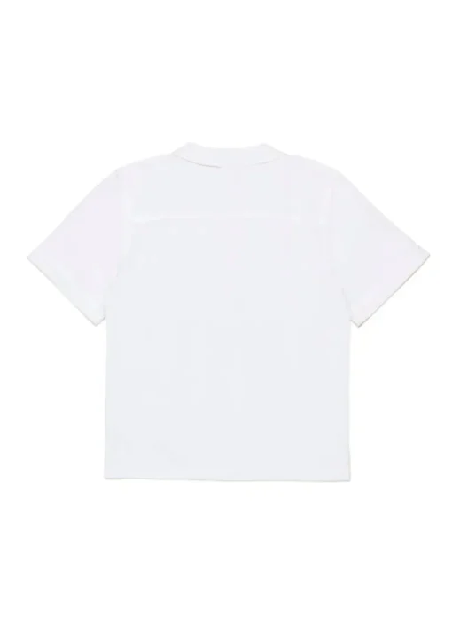 Diesel Kids Camicia Bianca Bowling con Oval D per Bambini