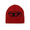 Diesel Kids Cappello Beanie Bordeaux con Intarso Oval D