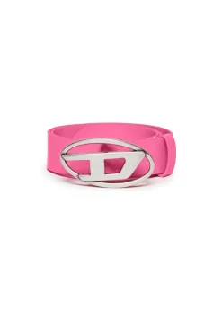 Diesel Kids Cintura Fucsia in Pelle con Logo Oval D