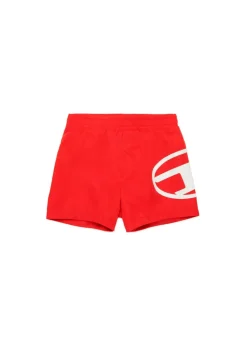 Diesel Kids Costume Boxer Rosso con Oval D per Neonati