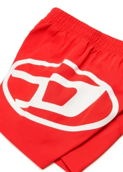 Diesel Kids Costume Boxer Rosso con Oval D per Neonati
