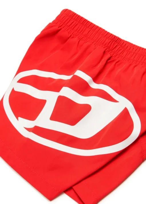Diesel Kids Costume Boxer Rosso con Oval D per Neonati