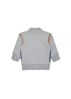 Diesel Kids Felpa con Zip Grigia per Neonati