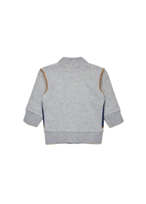 Diesel Kids Felpa con Zip Grigia per Neonati