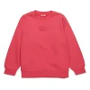 Diesel Kids Felpa Fucsia Girocollo con Oval D per Bambine