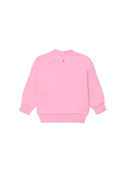 Diesel Kids Felpa Girocollo Rosa Oval D per Neonate