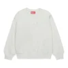 Diesel Kids Felpa Panna Girocollo con Oval D per Bambini