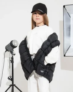 Diesel Kids Felpa Panna Girocollo con Oval D per Bambini