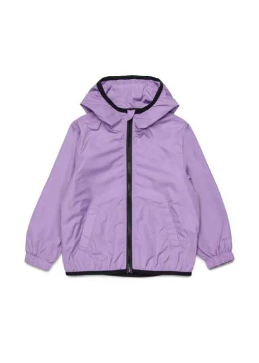 Diesel Kids Giubbino Lilla Antivento con Macro Oval D per Neonate