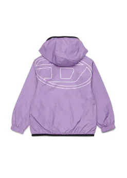 Diesel Kids Giubbino Lilla Antivento con Macro Oval D per Neonate