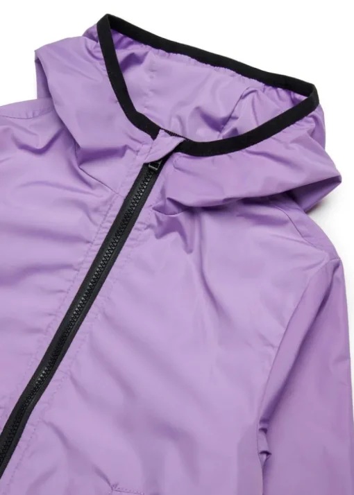 Diesel Kids Giubbino Lilla Antivento con Macro Oval D per Neonate