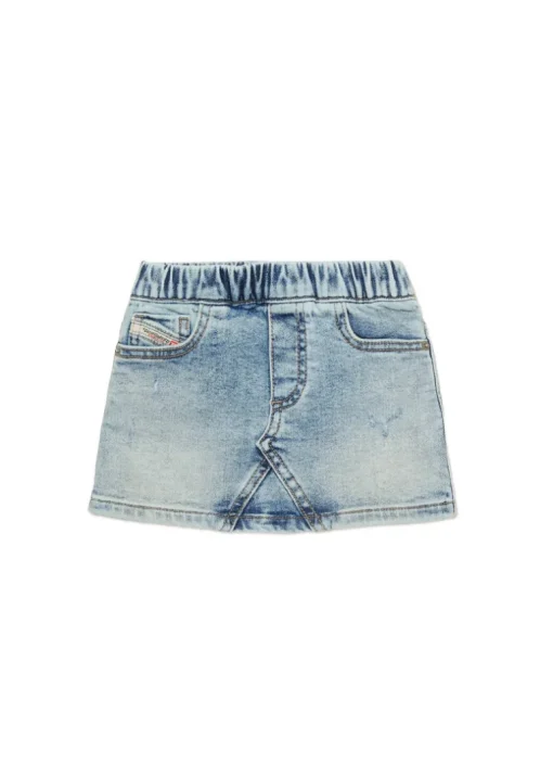 Diesel Kids Gonna in Jeans Chiaro Sfumato per Neonate