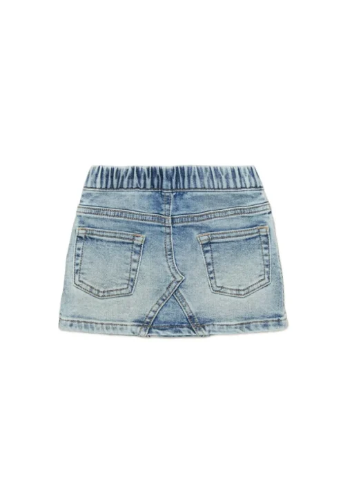 Diesel Kids Gonna in Jeans Chiaro Sfumato per Neonate