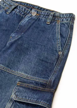 Diesel Kids Jeans Cargo Denim Blu per Bambine