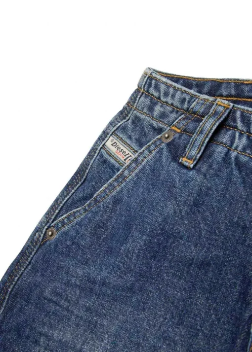 Diesel Kids Jeans Cargo Denim Blu per Bambine
