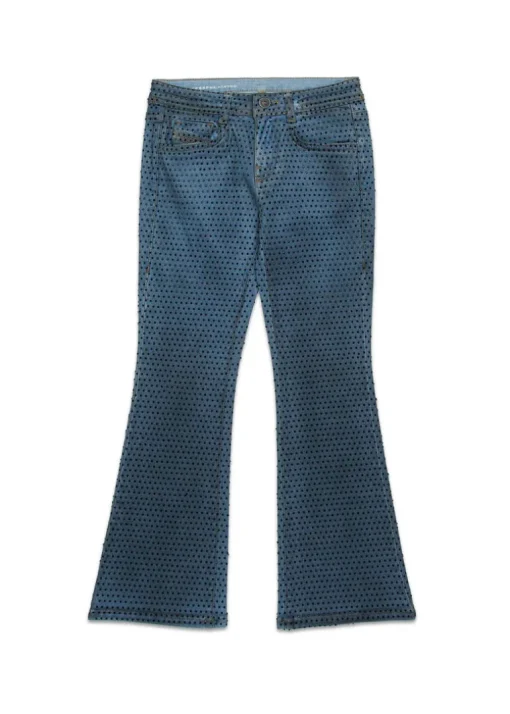 Diesel Kids Jeans Denim con Applicazione Strass per Bambine
