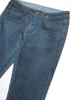 Diesel Kids Jeans Denim con Applicazione Strass per Bambine