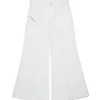 Diesel Kids Jeans Flare Bianco D-Akii per Bambine