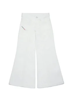 Diesel Kids Jeans Flare Bianco D-Akii per Bambine
