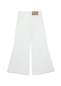 Diesel Kids Jeans Flare Bianco D-Akii per Bambine