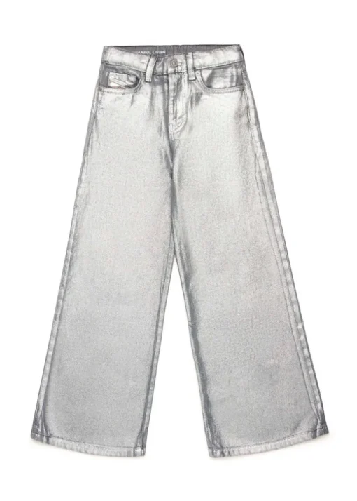 Diesel Kids Jeans Flare Effetto Metallizzato 1978 per Bambine