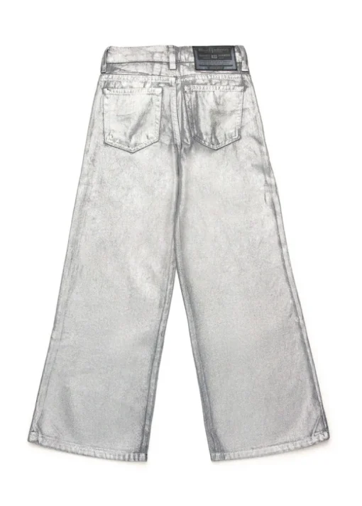 Diesel Kids Jeans Flare Effetto Metallizzato 1978 per Bambine