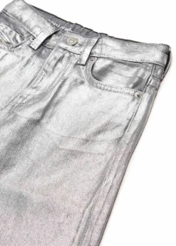 Diesel Kids Jeans Flare Effetto Metallizzato 1978 per Bambine