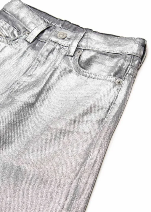 Diesel Kids Jeans Flare Effetto Metallizzato 1978 per Bambine