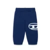 Diesel Kids Pantaloni Jogger Blu con Stampa Logo Oval D per Neonati