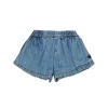 Diesel Kids Short di Jeans con Logo Oval D per Neonate