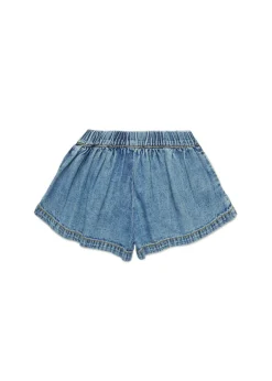 Diesel Kids Short di Jeans con Logo Oval D per Neonate