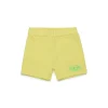 Diesel Kids Short Giallo con Logo Oval D per neonati