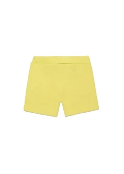 Diesel Kids Short Giallo con Logo Oval D per neonati