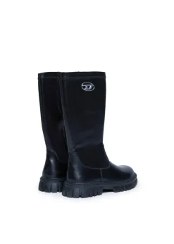 Diesel Kids Stivali Neri D-Hammer KNT per Bambine