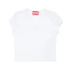 Diesel Kids T-Shirt Bianca con Logo Oval D per Bambine