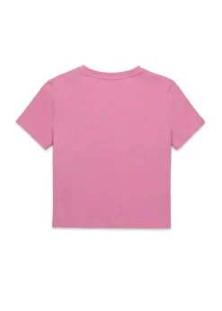 Diesel Kids T-Shirt con Oval D in Strass per Bambine
