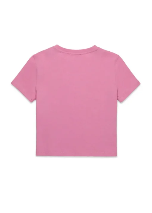 Diesel Kids T-Shirt con Oval D in Strass per Bambine