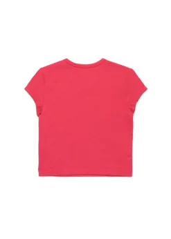 Diesel Kids T-Shirt Fucsia con Logo Oval D per Bambine