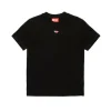 Diesel Kids T-shirt Nera con Patch Oval D