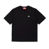 Diesel Kids T-shirt Nera con Micro Oval D per Bambini