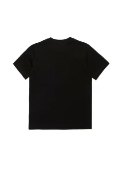 Diesel Kids T-shirt Nera con Patch Oval D