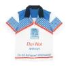 Do Not Conform Camicia Bianca con Stampa Blu per Bambini