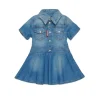 Dsquared2 Kids Abito Denim Svasato per Neonate