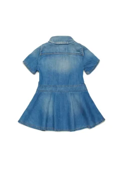 Dsquared2 Kids Abito Denim Svasato per Neonate