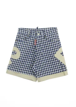 Dsquared2 Kids Bermuda a Quadri con Logo per Bambini