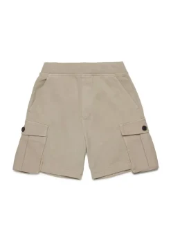 Dsquared2 Kids Bermuda Beige con Tasconi per Bambini